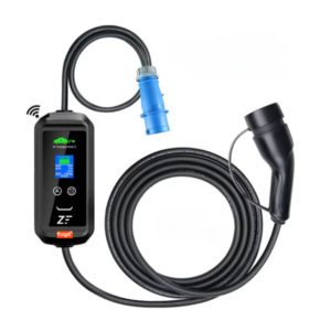 Statie portabila SMART de incarcare masini electrice, Type 2, 7.2kW, 32A, monofazic, TUYA, cu limitator de putere 8-10-13-16-25-32 A,, cablu 5.m, mufa BLUE CEE