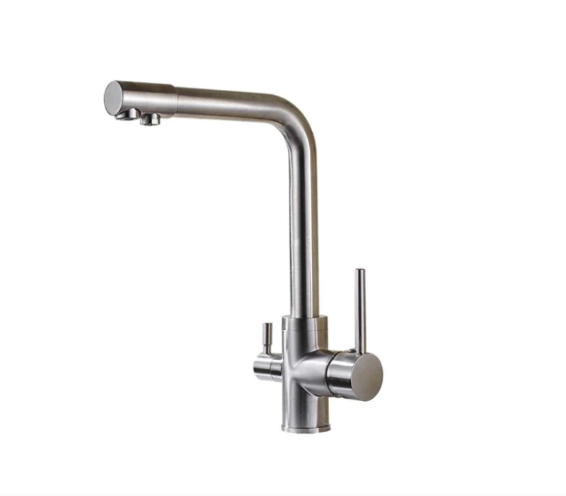 Baterie bucatarie , inox , cu 3 cai , apa filtrata