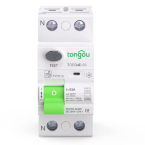 Intrerupator de curent rezidual sensibil AC/DC, 2 poli, 10kA 16A, 30mA tip B, statii incarcare auto, RCCB, certificare DIN EN 61008-1, 220v