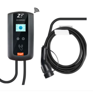 Statie de incarcare perete/stalp Smart, 220V, Tuya, masina electrica/hybrid, 7, 2KW cu limitator de putere 8-10-13-16-32A TYPE 2, si cu temporizare, RFID card