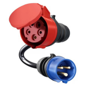 Adaptor alimentare BLUE CEE 16A albastru la RED CEE 16A, IP44