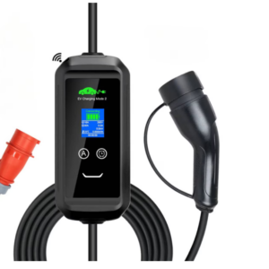 Statie portabila SMART de incarcare masini electrice, Type 2, 11kW, 16A, trifazic, TUYA, cu limitator de putere 6-8-10-13-16 A,, cablu 5.m, mufa RED CEE