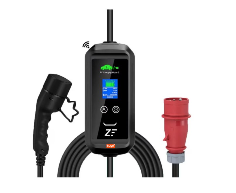 Statie de incarcare Smart, Tuya, masina electrica/hybrid, 22KW cu limitator de putere 8-32A TYPE 2, si cu temporizare, cablu 5.m, mufa RED CEE 32A