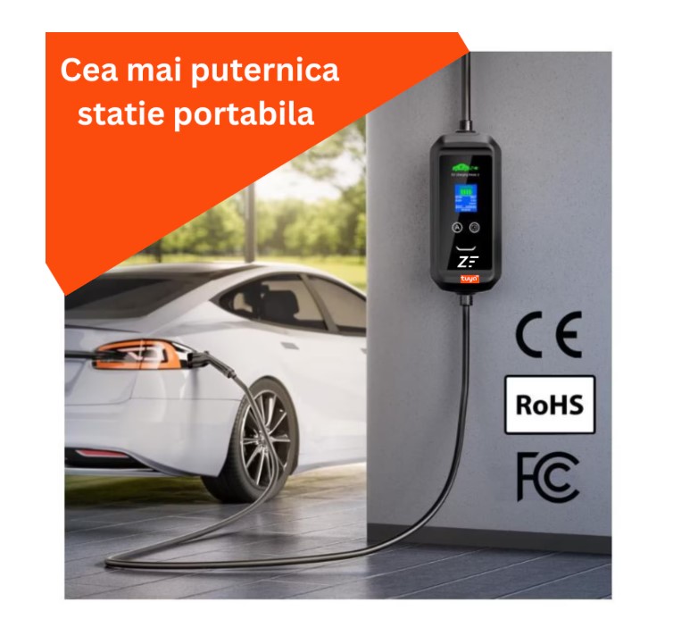 Statie de incarcare Smart, Tuya, masina electrica/hybrid, 22KW cu limitator de putere 8-32A TYPE 2, si cu temporizare, cablu 5.m, mufa RED CEE 32A - imagine 6