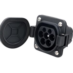 Priza type 2, trifazic 22kw max, 400V, IP67, CE, TUV, COC, FCC, ROHS, pentru montaj auto