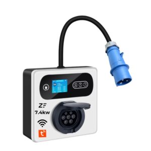 Statie de incarcare perete/portabila Smart, 240V, Tuya, masina electrica/hybrid, 7.2KW cu limitator de putere 8-10-13-16-32A TYPE 2, si cu temporizare, mufa BLUE CEE
