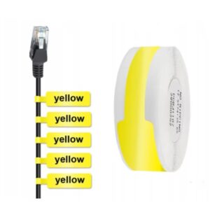 Set 65 autocolante termice pentru cabluri, NIIMBOT, Galben, 12.5x109 mm