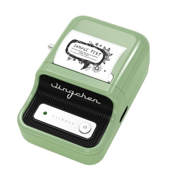 Imprimanta de etichete portabila Niimbot B21, Latime imprimare 20-50 mm, 1200 mAh, 203 DPI, Bluetooth 4.0, USB-C, Verde