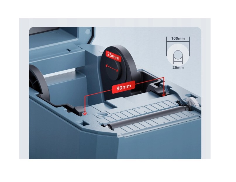 Imprimanta termica mobila NIIMBOT K3W, WiFi, viteza 180 mm/s, latime etichete 20x80mm, crem, set complet - imagine 4