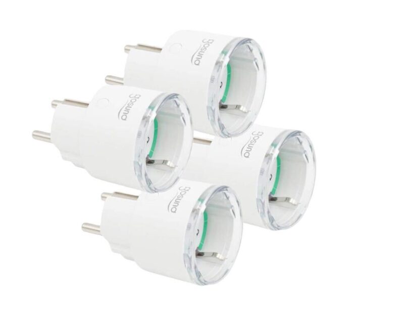 Set 4 prize smart Gosund SP111 cu monitorizarea energiei, Aplicatii: Gosund si TUYA, Control vocal, 3680W, 16A, WiFi, Alb3353