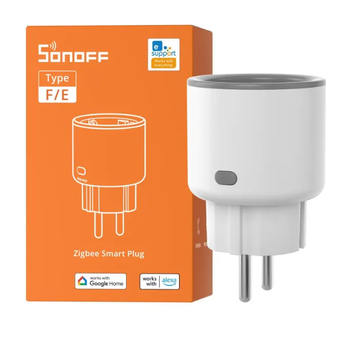 Priza inteligenta Sonoff S60ZBTPF, Zigbee, 16A, cu monitorizare consum