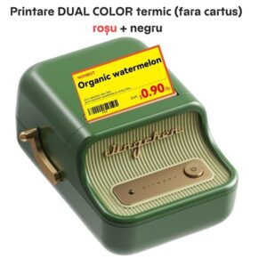 Imprimanta termica portabila Niimbot B21 Pro,1500 mAh, 300 dpi, Latime rola 20-50 mm, Bluetooth, USB-C, verde inchis