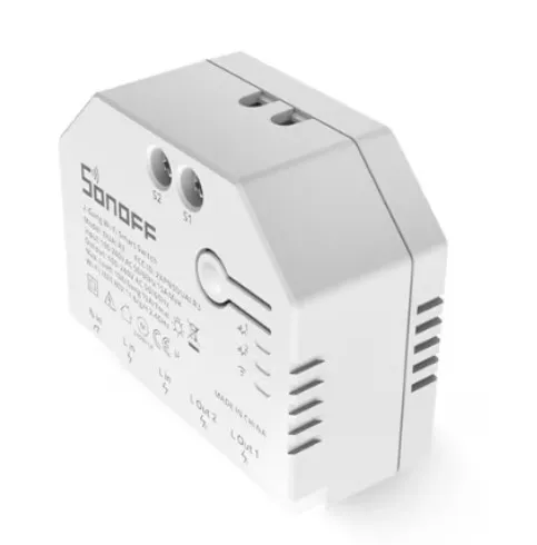 Releu inteligent Sonoff Dual R3, Wireless, 2 canale, Alb - imagine 3