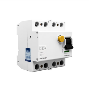 Intrerupator de curent rezidual sensibil tip B, AC/DC, 4 poli, 10kA 40 A, 30mA statii incarcare auto, RCCB, certificare DIN EN 61008-1, 400v