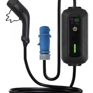Statie de incarcare monofazica, portabila pentru masini electrice , 7.4kW – 32A, ecran LCD, lungime 5m, IP66