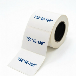 Set 180 etichete termice pentru imprimanta Niimbot, T50x40mm albe cu imprimare albastra