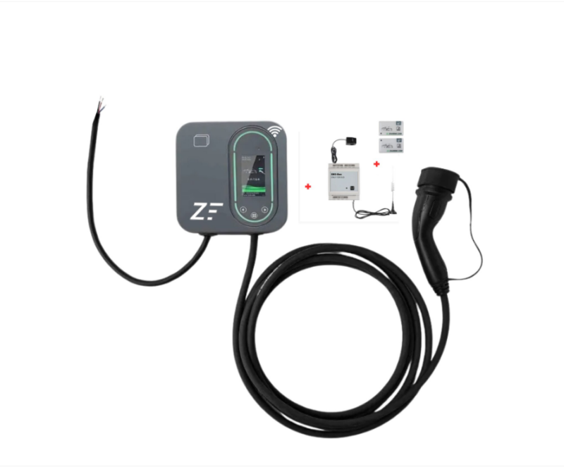 Statie de incarcare wallbox Smart, 220V, Tuya, masina electrica/hybrid, 7, 2KW cu load balancer pv, RFID card