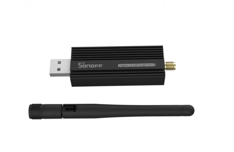 Dongle USB SONOFF Zigbee 3.0 cu antena, gateway pentru Home Assistant, Zigbee2MQTT si ZHA (ZBDongle-P)